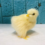 4 Pcs Realistic Plush Little Chick Figurine Lifelike Furry Animal Toy Simulated Chicken Sound Photography Props Easter Chicks