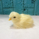 4 Pcs Realistic Plush Little Chick Figurine Lifelike Furry Animal Toy Simulated Chicken Sound Photography Props Easter Chicks