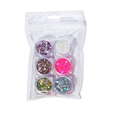 Glow in The Dark Glitter, 6 Color Luminous Iridescent Chunky Glitter, Cosmetic Craft Glitter Set for Epoxy Resin, Body, Face, Nail In Australia - Darrahopens