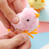 Easter Decoration Chick, Wind Up Chicken Toy, Pack of 4 Chicken Toys Gift for Little Boy and Girls, Chick Toy (Random Colour)