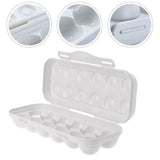 Egg Holder Refrigerator Egg Holder 12 Count Egg Storage Container Plastic Covered Egg Tray Dozen-section Carrier Bin with Lid