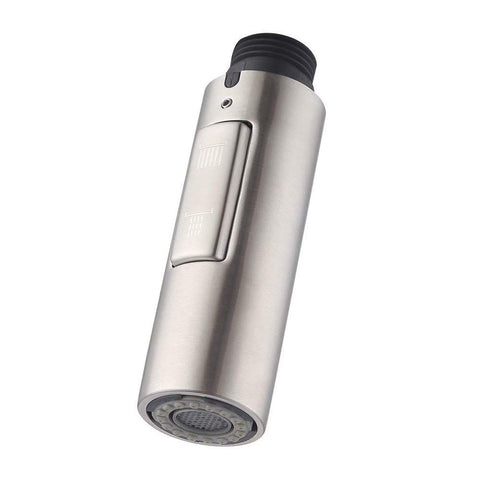 Universal Replacement Part Bathroom Kitchen Faucet Pull-Out Spray Head Water Nozzle (Stainless Steel Body)