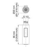 Universal Replacement Part Bathroom Kitchen Faucet Pull-Out Spray Head Water Nozzle (Stainless Steel Body)