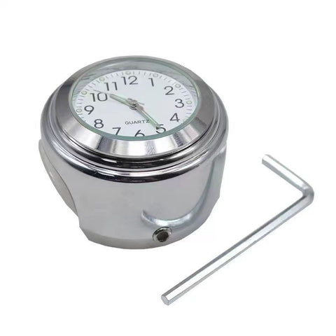 Motorcycle Handlebar Mount Clock,7/8 1" Waterproof Handlebar Dial Clock Watch ，Motorcycle Handlebar Clock & Thermometer
