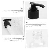 Empty Pump Bottles Dispenser 16oz/500ml Portable Clear Cylinder Shampoo Lotion Hand Pump Bottle Durable