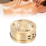2 pcs Copper Moxa Box, Compact High Temperature Resistant Good Thermal Conductivity Moxibustion Treatment Box for Home Salon