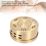 2 pcs Copper Moxa Box, Compact High Temperature Resistant Good Thermal Conductivity Moxibustion Treatment Box for Home Salon
