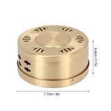 2 pcs Copper Moxa Box, Compact High Temperature Resistant Good Thermal Conductivity Moxibustion Treatment Box for Home Salon