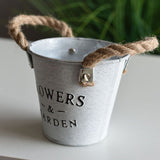 Iron Flower Pot Flower Planter Succulent Planter Creative Planter Flowerpot Bucket Iron Flowerpot Flower Vase Iron Planter