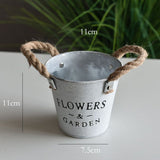 Iron Flower Pot Flower Planter Succulent Planter Creative Planter Flowerpot Bucket Iron Flowerpot Flower Vase Iron Planter