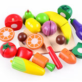 15pcs Play Food for Kids Kitchen Cutting Fruits Toys for Toddlers Pretend Vegetables Gift for Boys Girls Educational Toys
