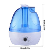 Cool Mist Humidifier 2.5L Water Tank Quiet Ultrasonic Humidifiers for Bedroom 360° Rotation Nozzle Adjustable Mist Level