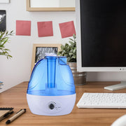 Cool Mist Humidifier 2.5L Water Tank Quiet Ultrasonic Humidifiers for Bedroom 360° Rotation Nozzle Adjustable Mist Level