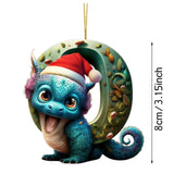 Dinosaur Ornaments for Christmas Tree Kids Personalized Ornament Dinocorn Dinosaur Christmas Tree Decoration Boys Girls Ornament