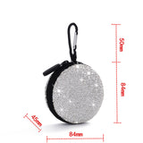 Earphone Case Earbuds Small Carrying Cases Bling Rhinestone Crystal Portable Headphone Organizer Storage Pouch Bag with Carabiner In Australia - Darrahopens