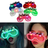 LED Eye Frame Plastics Party Glass New Year Eve 2025 Glasses Music Festival Eyeglasses Photostudio Decoration 4PCS random color