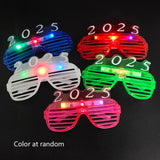 LED Eye Frame Plastics Party Glass New Year Eve 2025 Glasses Music Festival Eyeglasses Photostudio Decoration 4PCS random color