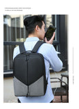 Fashion Backpack Three Piece Color Computer Business Bag Shoulder Men's Hiking Water (Grey, 30X10X41CM)