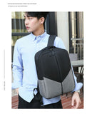 Fashion Backpack Three Piece Color Computer Business Bag Shoulder Men's Hiking Water (Grey, 30X10X41CM)