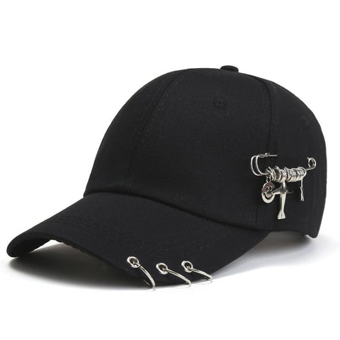 Unisex Pin Iron Ring Baseball Hat Hip Hop Snapback Caps Solid Casual Fitted Trucker Hats Women Outdoors Sun Cap In Australia - Darrahopens