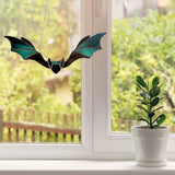 Bat Decor Statues,Window Panel Hanging Bat Suncatcher ， Wall Art Ornaments for Window Indoor Outdoor Decor