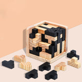 Wooden Brain Teaser Puzzle Cube Wooden Puzzles T-shaped Jigsaw Logic Puzzle Educational Toy for Kids and Adults In Australia - Darrahopens