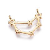 3 pcs Brass Pendants 2-hole Zodiac Sign Connector Charms Lucky Constellation Dangle Charms for Jewelry Making DIY Crafts In Australia - Darrahopens
