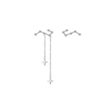 Sterling Silver Star Dangle Earrings for Women Long Dangle Earrings Chain Dipper Crawler Earrings Tassel