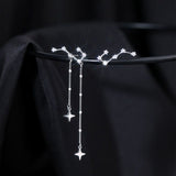 Sterling Silver Star Dangle Earrings for Women Long Dangle Earrings Chain Dipper Crawler Earrings Tassel