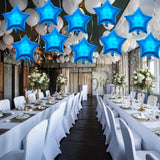 Blue Star Shape Foil Balloon, 10pcs Big Mylar Helium Balloons for Birthday Party Wedding Party Decoration 24 Inch In Australia - Darrahopens