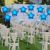 Blue Star Shape Foil Balloon, 10pcs Big Mylar Helium Balloons for Birthday Party Wedding Party Decoration 24 Inch In Australia - Darrahopens