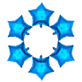 Blue Star Shape Foil Balloon, 10pcs Big Mylar Helium Balloons for Birthday Party Wedding Party Decoration 24 Inch
