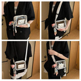 Clear Crossbody Bag Stadium Approved Clear Shoulder Purse with Adjustable Strap Wristlet Clutch for Concert Sports In Australia - Darrahopens