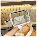 Clear Crossbody Bag Stadium Approved Clear Shoulder Purse with Adjustable Strap Wristlet Clutch for Concert Sports In Australia - Darrahopens