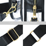 Clear PVC Crossbody Bag Stadium Approved Transparent Shoulder Phone Purse with Wide Strap for Sports Concerts In Australia - Darrahopens