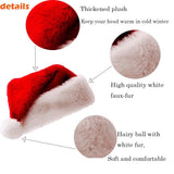 Red Christmas Velvet Santa Hat, Unisex Xmas Holiday Santa Hat with Classic Comfortable Fur Christmas Accessories New Years In Australia - Darrahopens