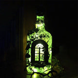 Wine Bottle Luminous Wine Glass Light Up Wine Mug Desktop Ornament for Home Living Room Balcony Night Lights, Garden,Patio