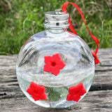 Light Bulb Hummingbird Feeder - Pet Bird Feeders, Bird Feeder with 3 Flower Ports | Clear Bulb Hummingbird Hangings