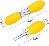 Corn Holders, 4Pcs Corn Cob Holders Stainless Steel Corn on The Cob Holders BBQ Fork Skewers for Home Cooking Parties Camping In Australia - Darrahopens