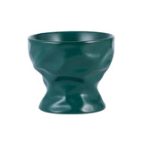 Ceramic Raised Cat Bowl, Elevated Pet Food Bowl for Small Dog, Cute Cat Dish , Wrinkle Texture Safe Puppy Feeding Set Supplies