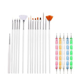 20-Piece Professional Nail Art Brushes Set, Dotting Tools, Dust Brush, Nail Drawing Pen for Perfect Manicure and Detailed Designs In Australia - Darrahopens
