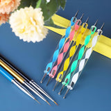 20-Piece Professional Nail Art Brushes Set, Dotting Tools, Dust Brush, Nail Drawing Pen for Perfect Manicure and Detailed Designs In Australia - Darrahopens