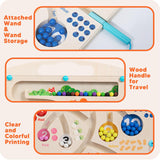 Magnetic Color and Number Maze, Montessori Toys, Wooden Puzzle Activity Board, Learning Educational Counting Matching Toys