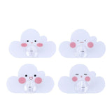 4PCS Cloud Shaped Hooks,Wall Mounted Key Holder Self-Adhesive Hook Rack Cute Coat Hook for Bathroom, White In Australia - Darrahopens