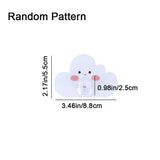 4PCS Cloud Shaped Hooks,Wall Mounted Key Holder Self-Adhesive Hook Rack Cute Coat Hook for Bathroom, White