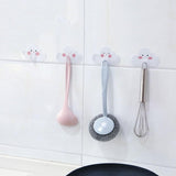 4PCS Cloud Shaped Hooks,Wall Mounted Key Holder Self-Adhesive Hook Rack Cute Coat Hook for Bathroom, White