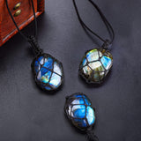 Black Healing Stones Necklace,Healing Crystal Necklace for Women Men Natural Gemstone Necklace Pendant Wrap Braid In Australia - Darrahopens