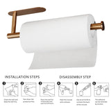Gold Paper Towels Rolls Holders- for Kitchen,Paper Towels Bulk- Self-Adhesive Under Cabinet,Both Available in Adhesive and Screws