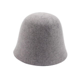 grey Vintage Bucket Hat Women Winter Fisherman Hats Hip Hop Caps Fashion Flat Hats for women and teens M（56-58cm）