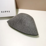 grey Vintage Bucket Hat Women Winter Fisherman Hats Hip Hop Caps Fashion Flat Hats for women and teens M（56-58cm）